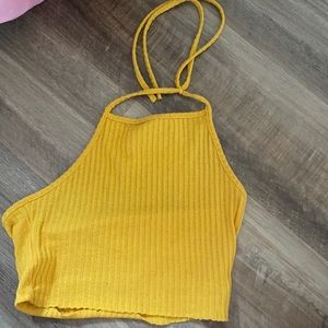 Yellow crop top